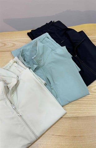 K3964 PARAŞÜT KUMAŞ ÇITÇIT DETAYLI TAKIM