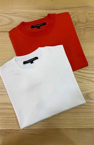 K3994 BİSİKLET YAKA LİKRALI  BASİC T-SHIRT
