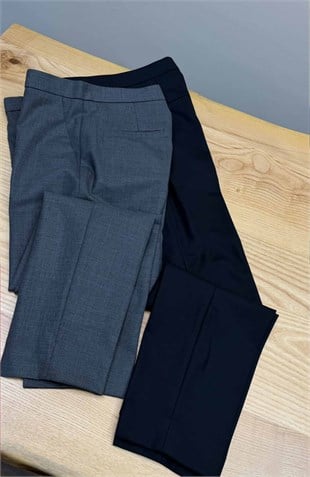 K4829 ÖNDEN KÜÇÜK YIRTMAÇLI YÜN PANTOLON