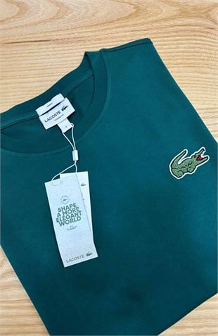 MEN1355 LCS LOOSE FİT YEŞİL PAMUKLU T-SHIRT