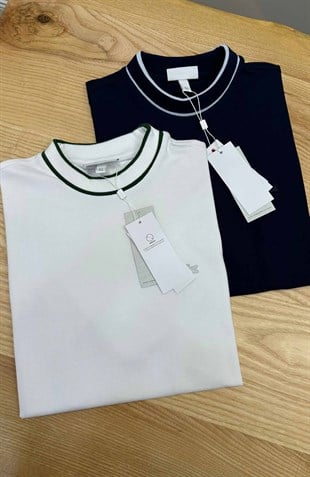 MEN1629  LCS DOKUMA YAKA DETAYLI T-SHIRT