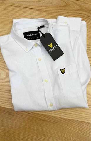 MEN1633 L.LS BEYAZ KETEN GÖMLEK