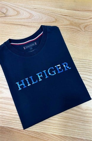 MEN1662 T.M NAKIŞLI LACİVERT T-SHIRT 