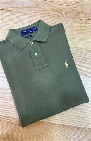 MEN1663  PRL HAKİ POLO YAKA  T-SHIRT