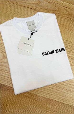 MEN1820 CK SİYAH BASKILI BEYAZ T-SHIRT