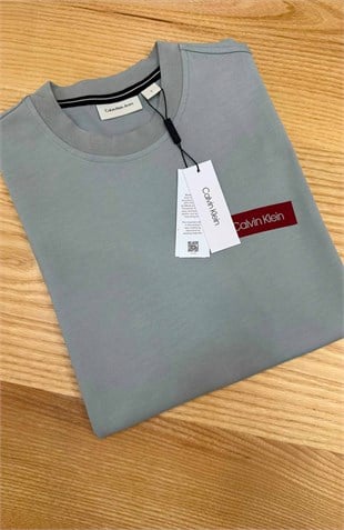 MEN1936 CK BORDO BASKILI SU YEŞİLİ T-SHIRT