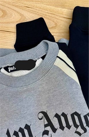 MEN2254 BASKILI GRİ SWEAT