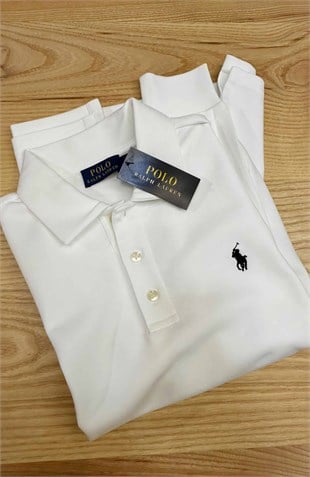 MEN2266 PRL YARIM DÜĞMELİ BEYAZ PAMUKLU SWEAT