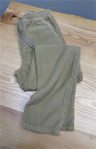 MEN2444 MRCL BAĞCIKLI BEJ KADİFE PANTOLON