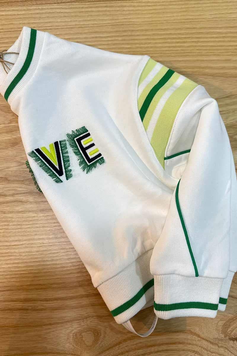 C1865 W.POİNT LOVE NAKIŞLI BEYAZ SWEAT