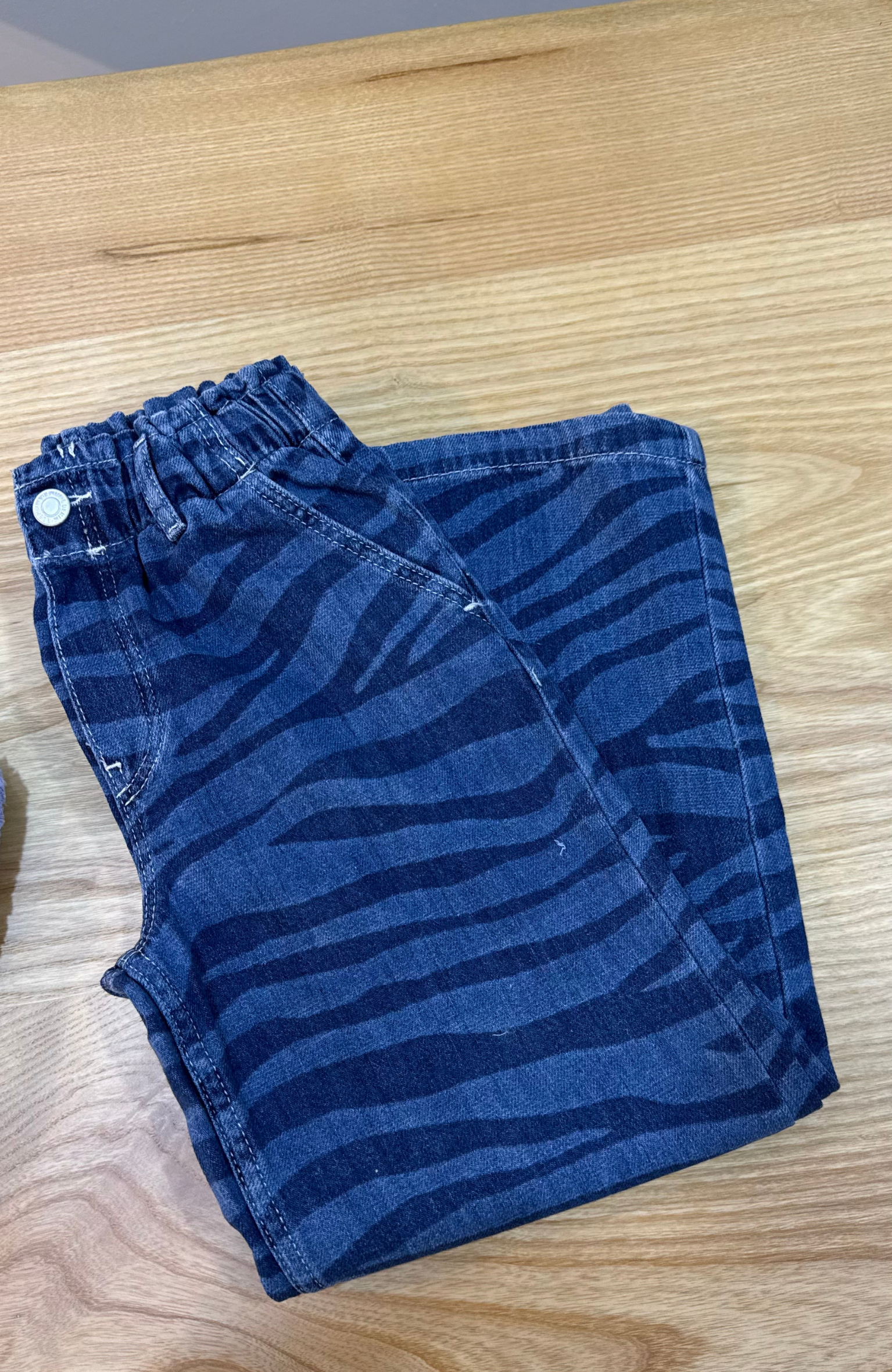 C1959 H.M WIDE LEG ZEBRA DESEN İNCE JEAN