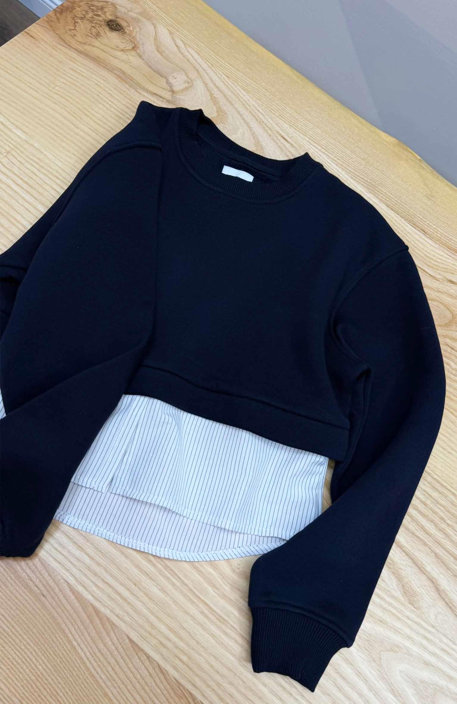 C2076 ZR GÖMLEKLİ LACİVERT SWEAT