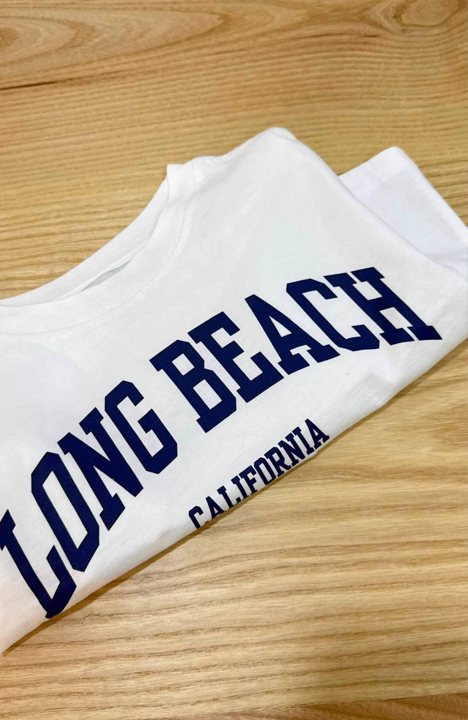 C2172 CALİFORNİA BASKILI BEYAZ T-SHIRT