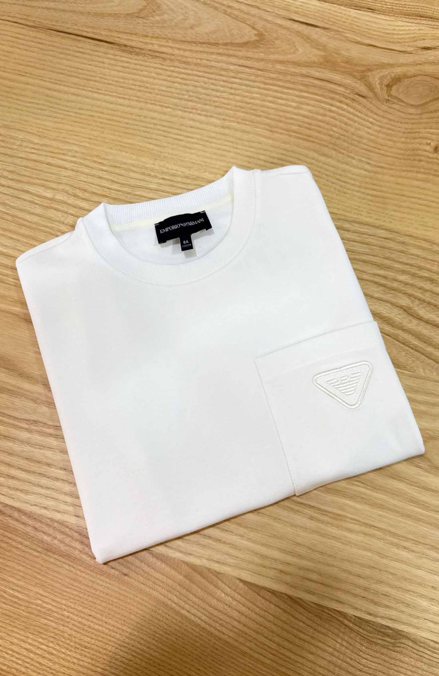C2219 E.A CEPLİ EKRU T-SHIRT