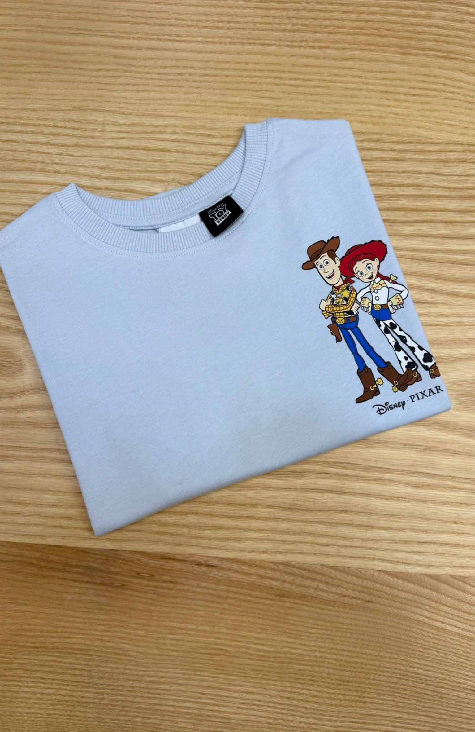 C2229 TOY STORY BASKILI MAVİ T-SHIRT