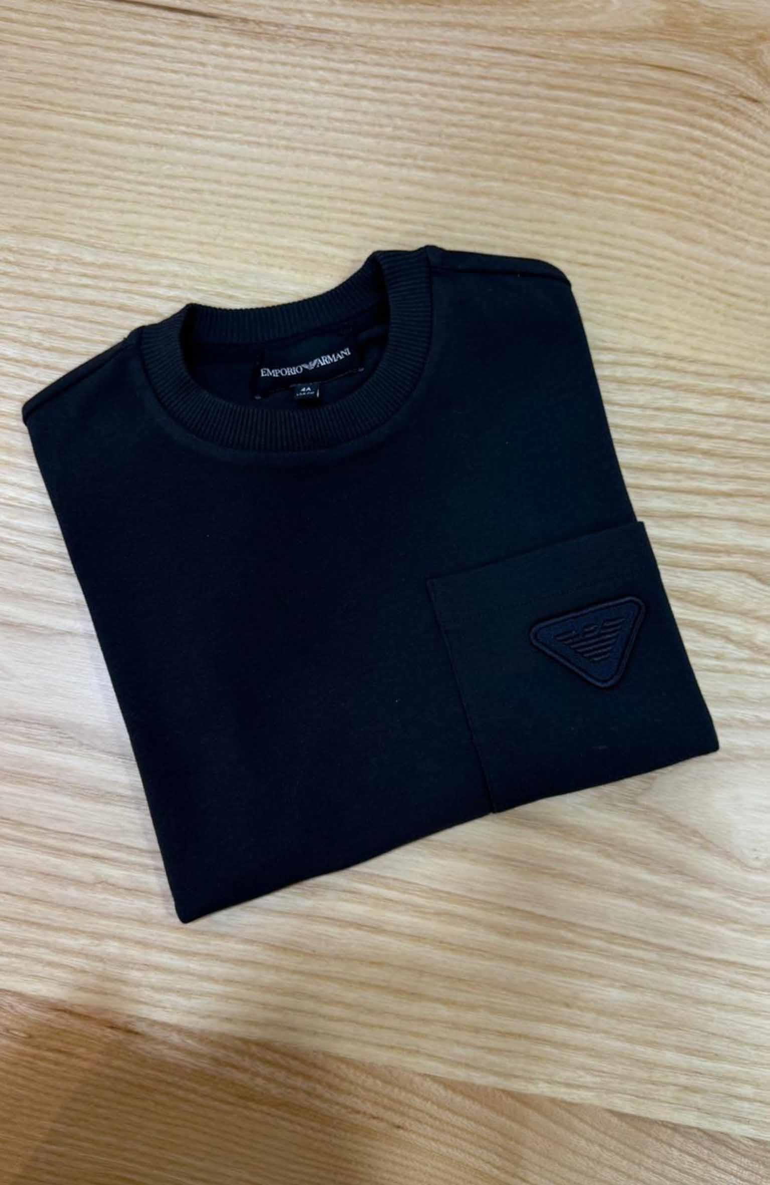 C2251 E.A CEPLİ LACİVERT T-SHIRT