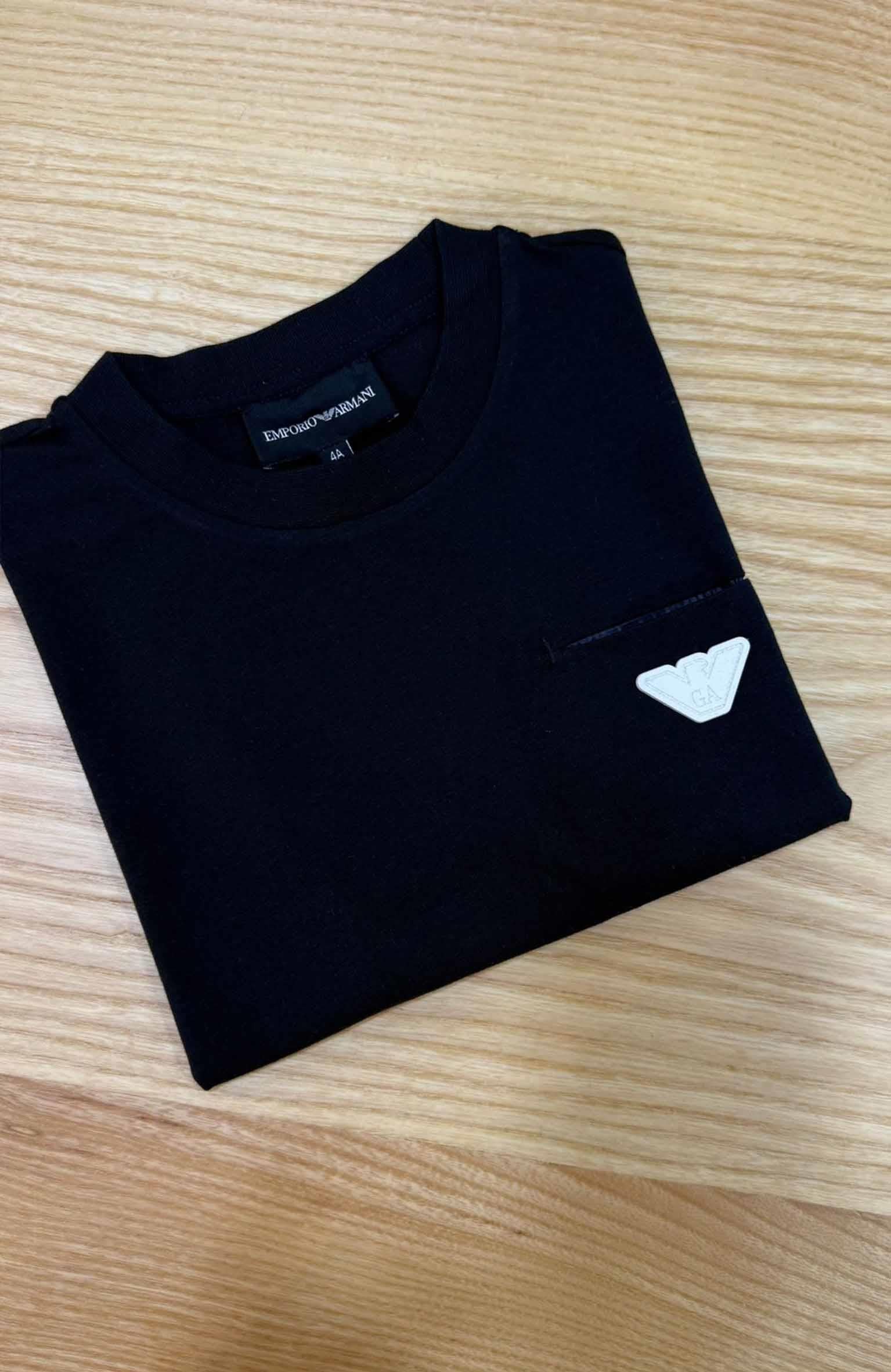 C2265 E.A GİZLİ CEPLİ LACİVERT T-SHIRT