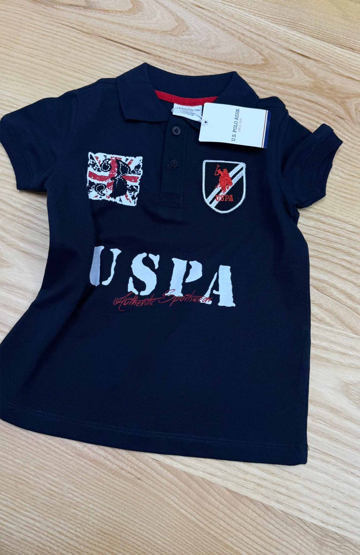 C2309 P.LO SIRT BASKI DETAYLI LACİVERT T-SHIRT