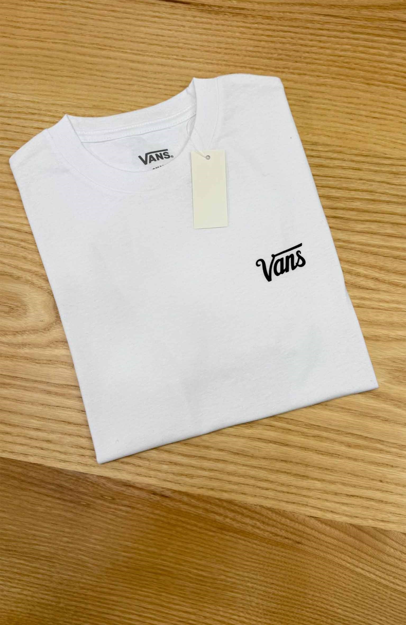C2434 VNS BASKILI BEYAZ T-SHIRT