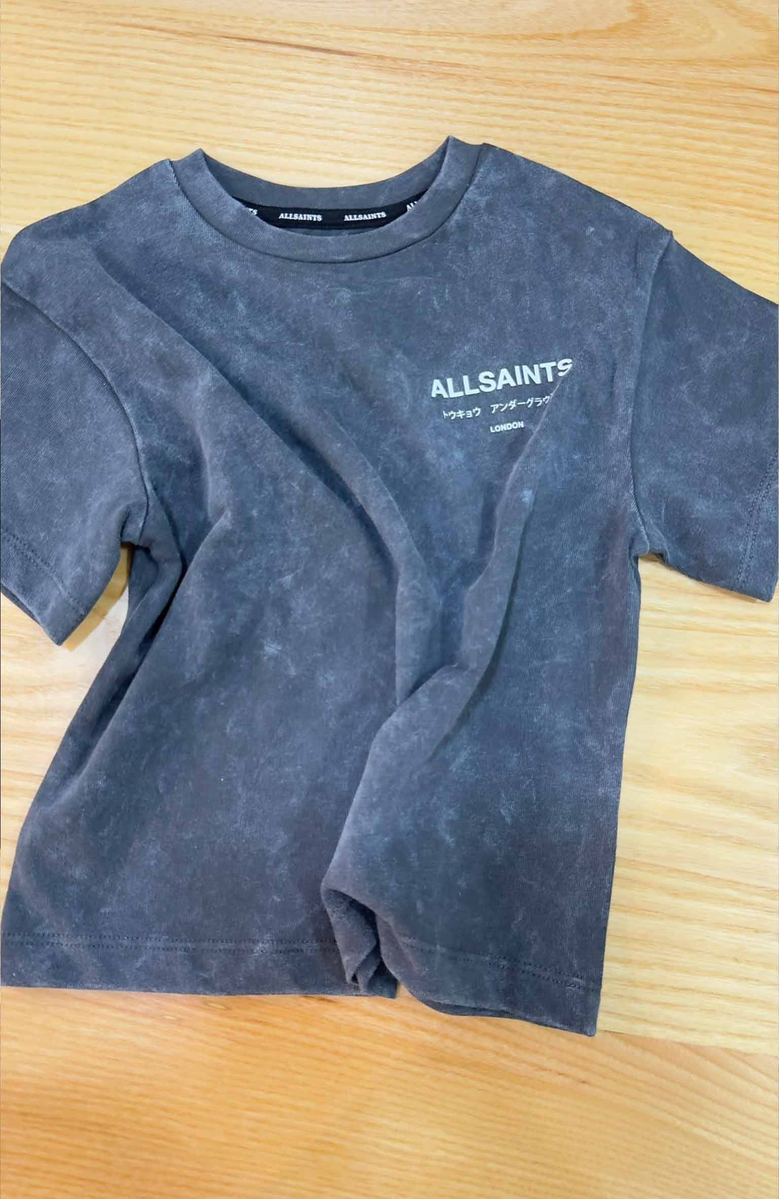 C2454 ALL S. TAŞ YIKAMALI ANTRASİT T-SHIRT