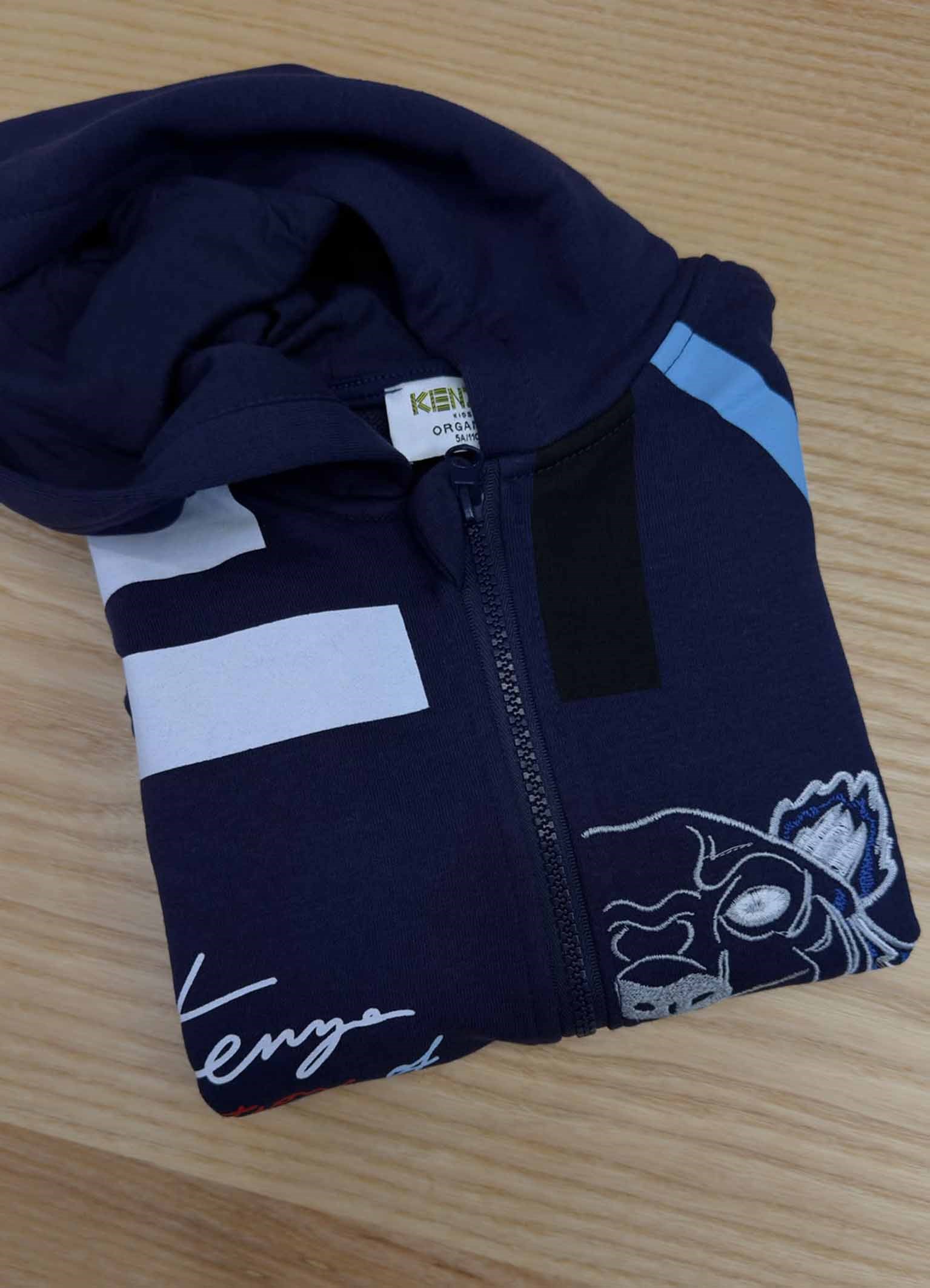 C2571 KNZ KAPÜŞONLU BASKI/NAKIŞLI LACİVERT HIRKA
