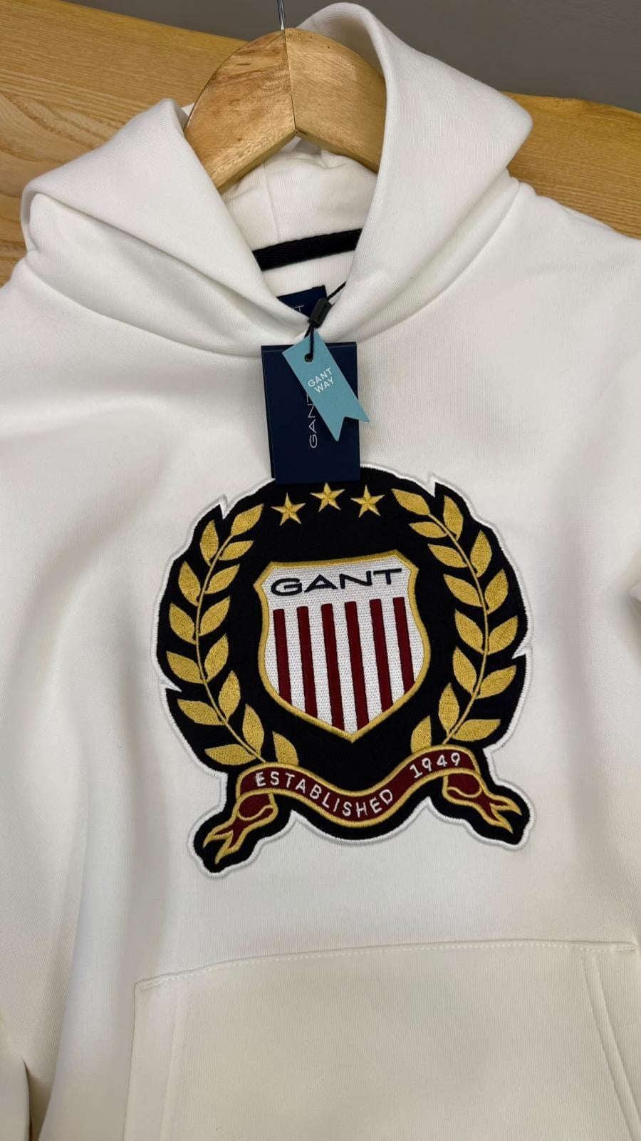 C2581 NAKIŞ DETAYLI KAPÜŞONLU EKRU SWEAT
