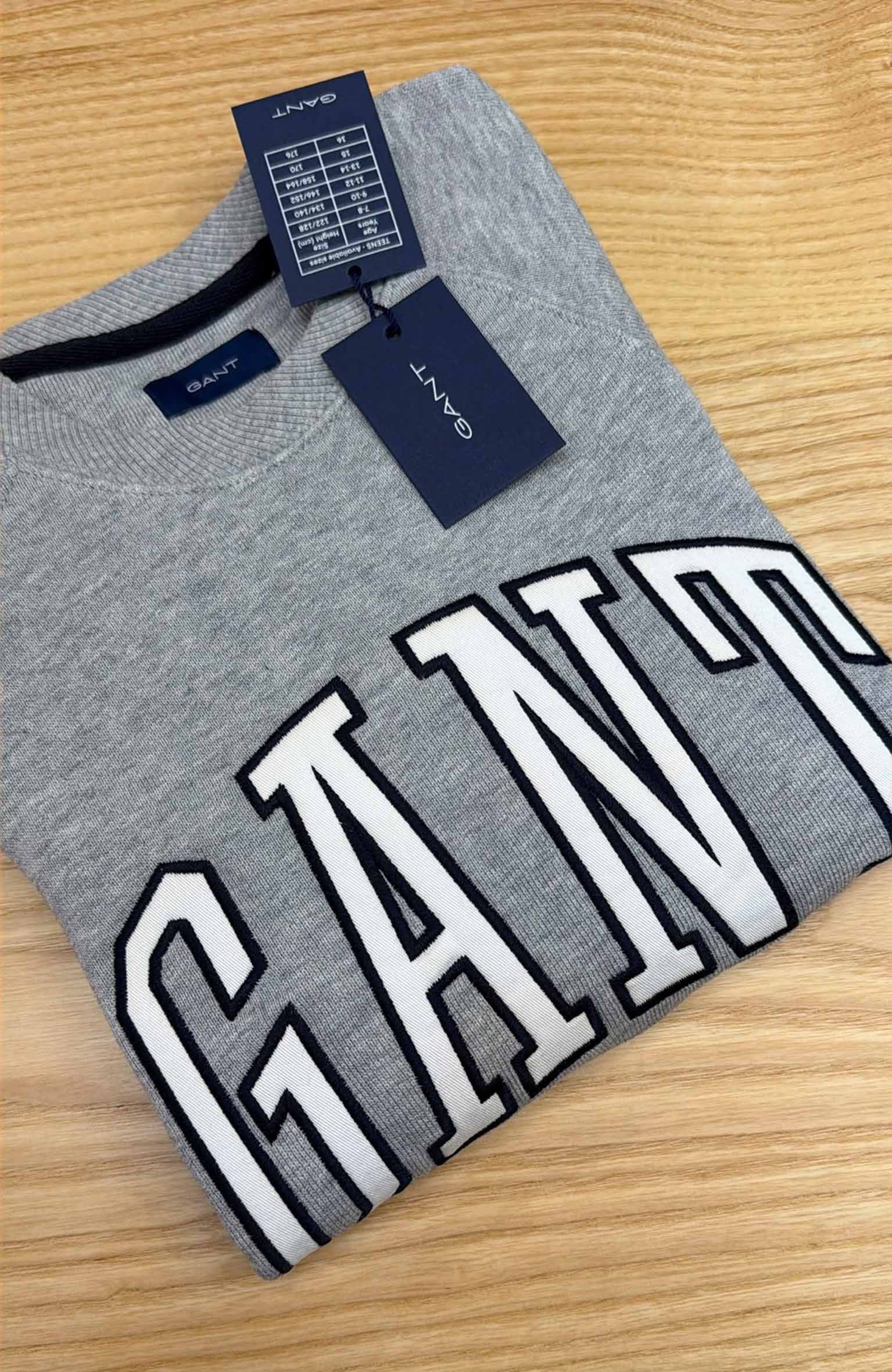 C2795 GNT BEYAZ NAKIŞLI GRİ SWEAT