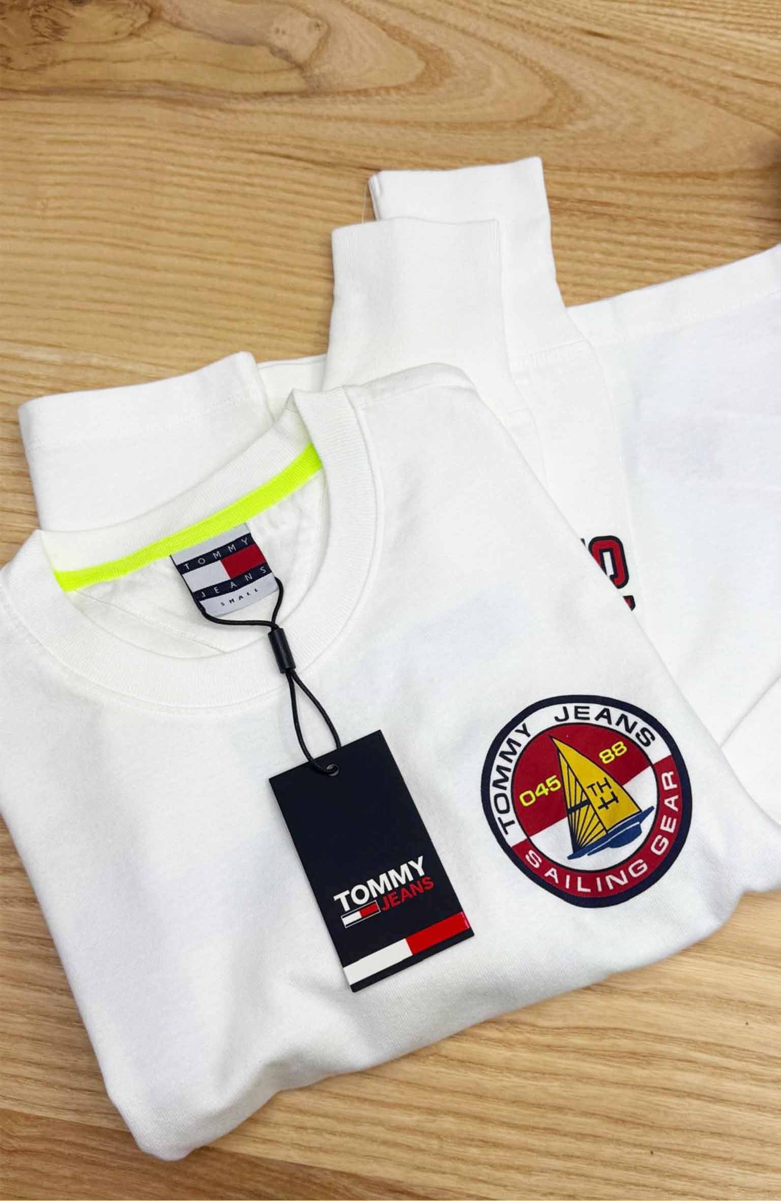 C2804 TM ÖN/ARKA BASKILI BEYAZ UZUN KOL T-SHIRT