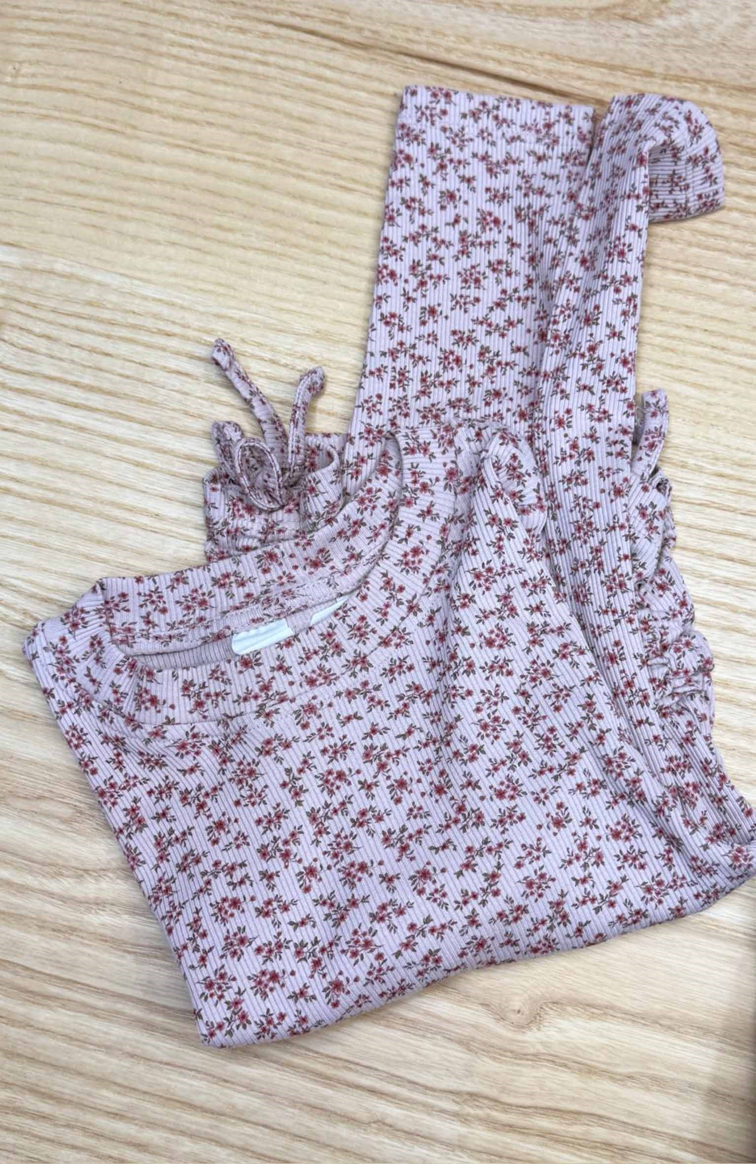 C2806 H.M ÇİÇEK DESENLİ UZUN KOL PEMBE BODY