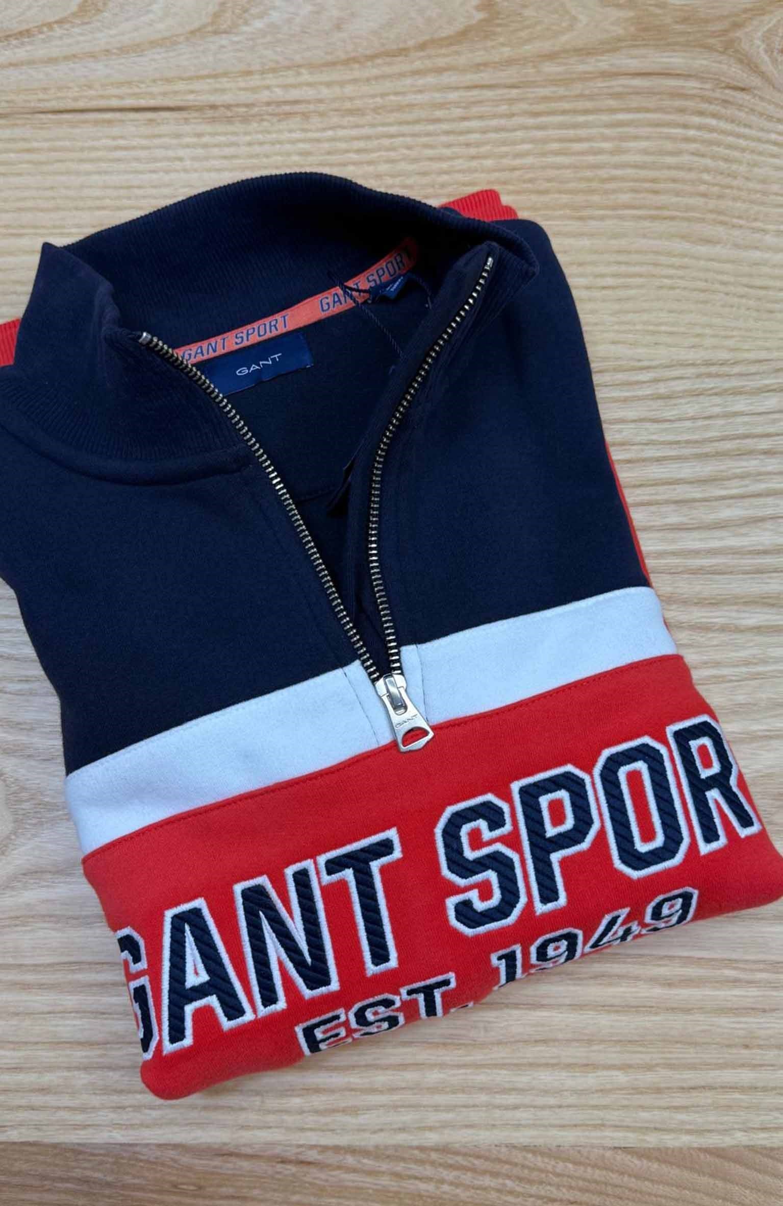 C2831 GNT YARIM FERMUARLI ŞERİTLİ LACİVERT SWEAT