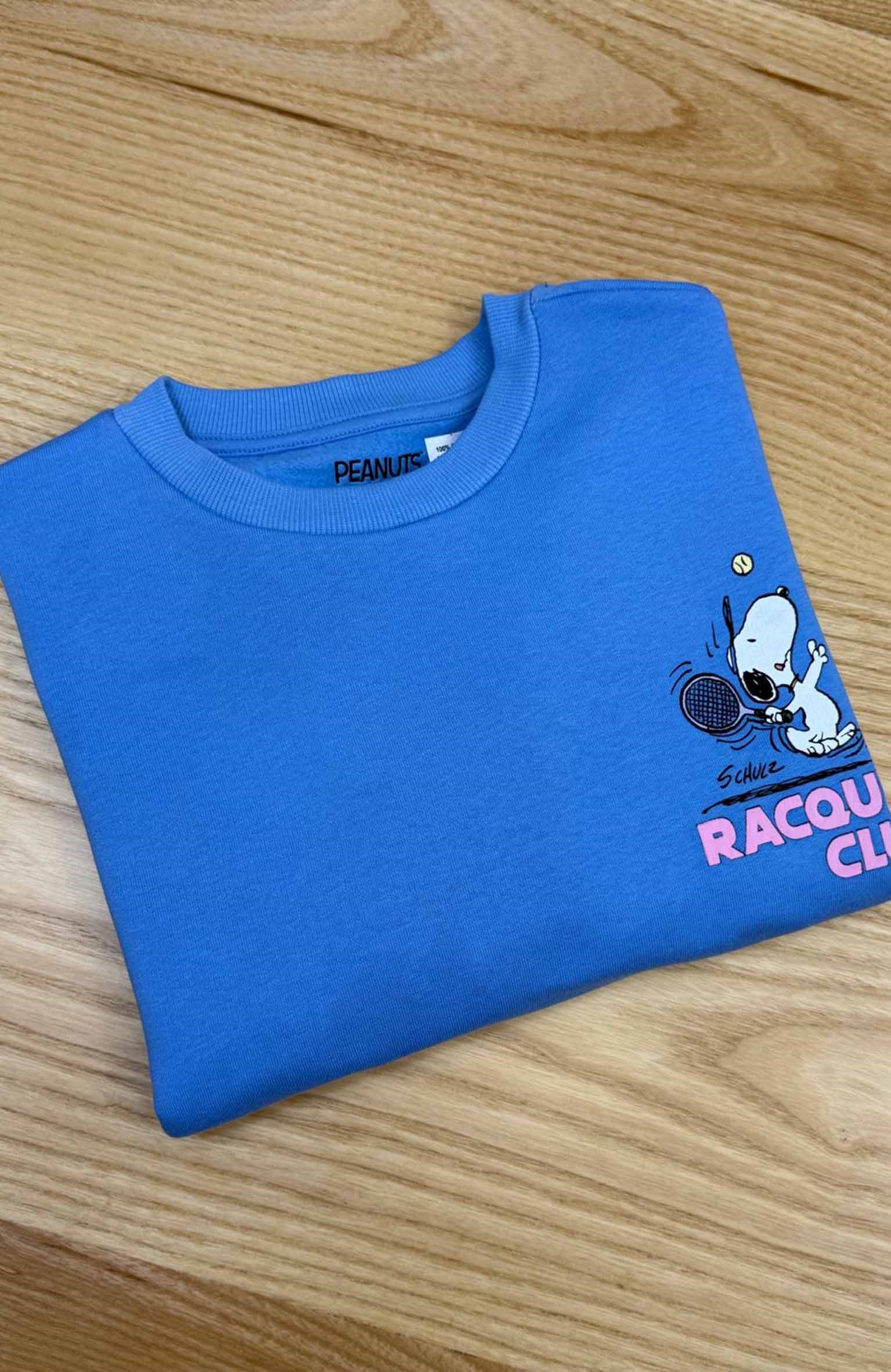 C2868 SNOOPY ÖN/ARKA BASKILI MAVİ SWEAT