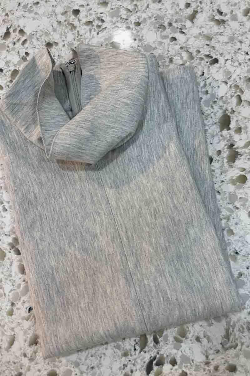 K2800 C.OS DİK YAKA GRİ ÖRME BLUZ
