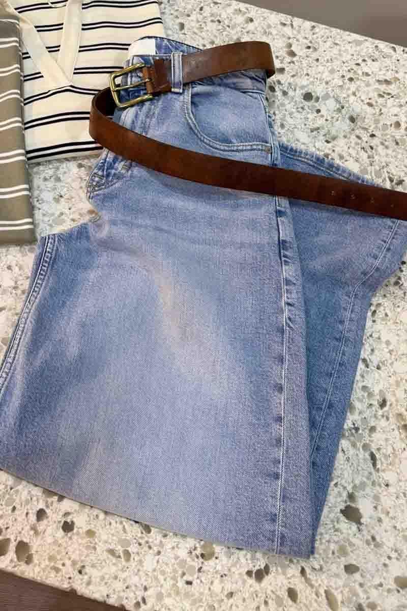 K2884 TM MAVİ GENİŞ PAÇA JEAN