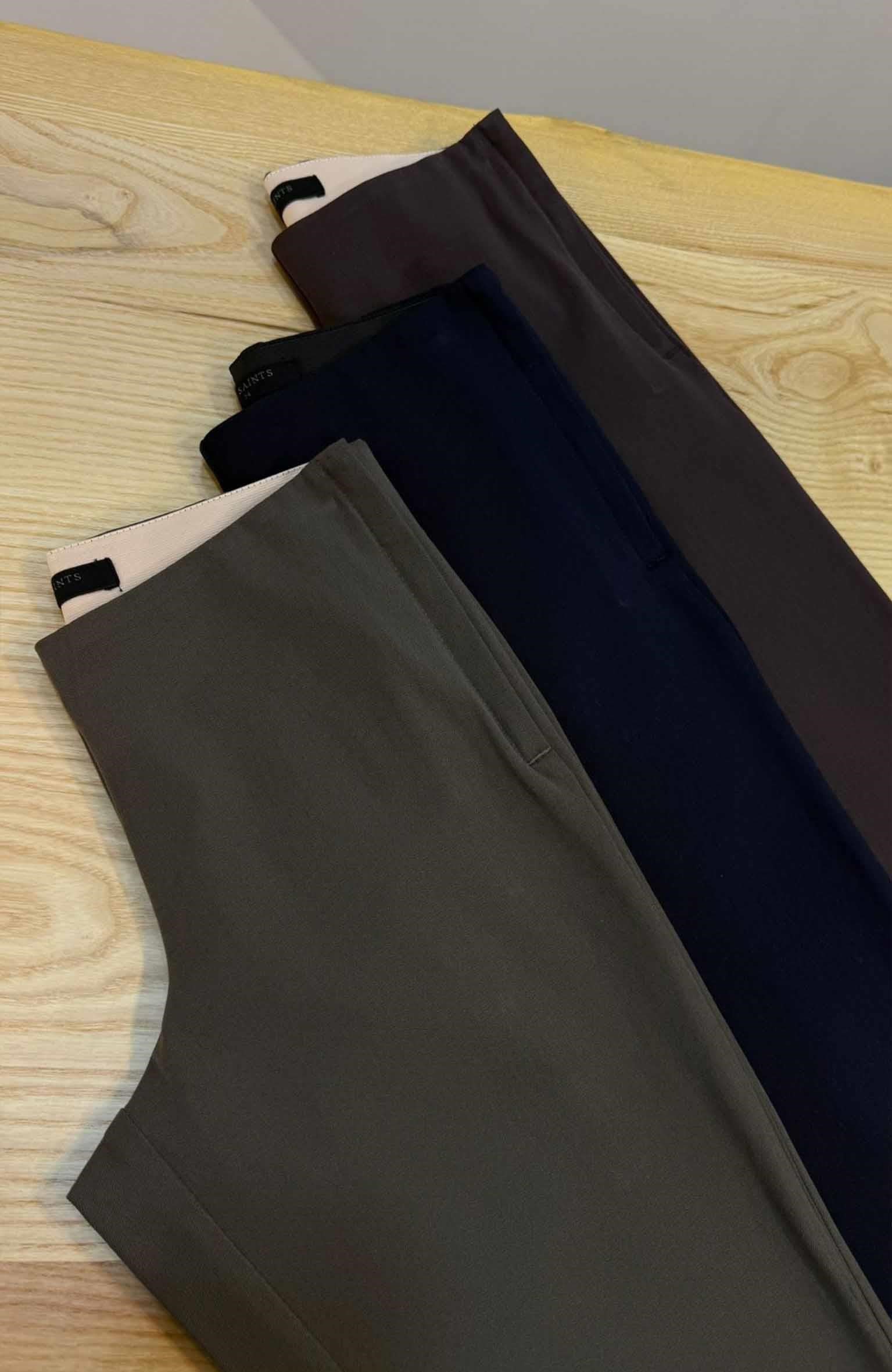 K3248 ALL S. YANDAN FERMUARLI BELİ LASTİKLİ KUMAŞ PANTOLON