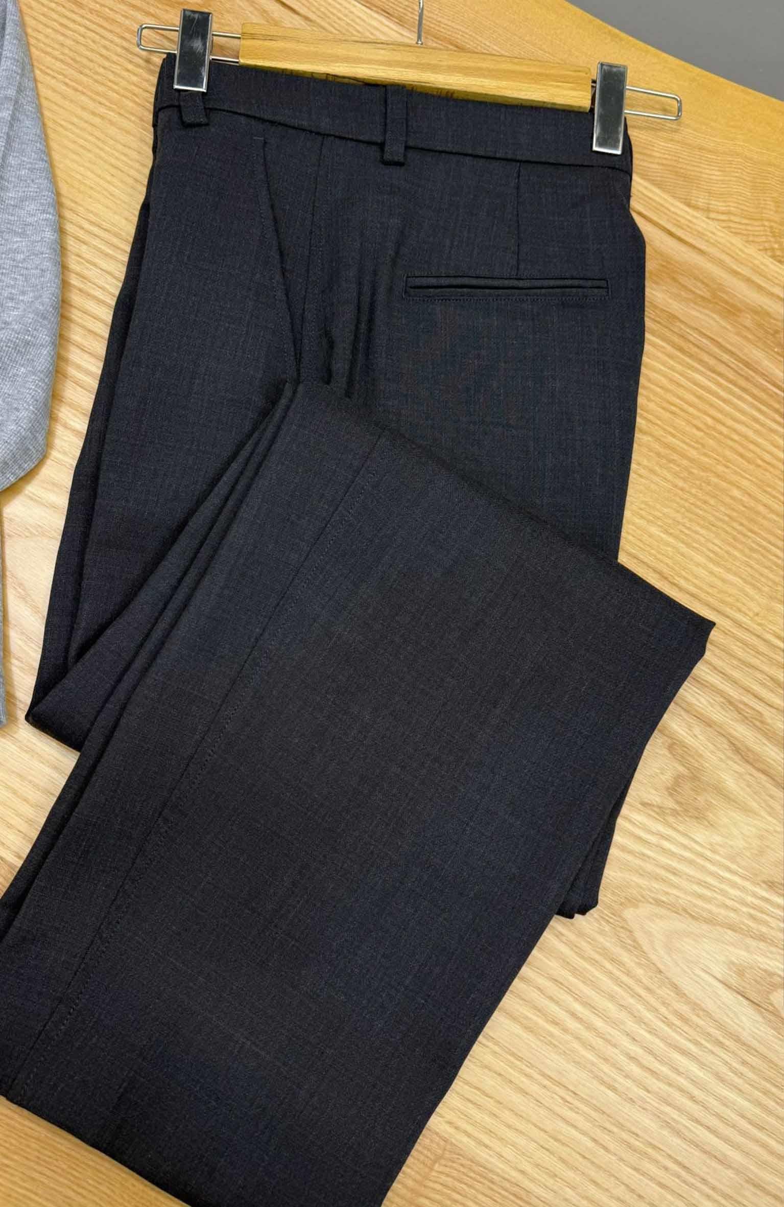 K3551 C.OS BAGGY ANTRASİT KUMAŞ PANTOLON