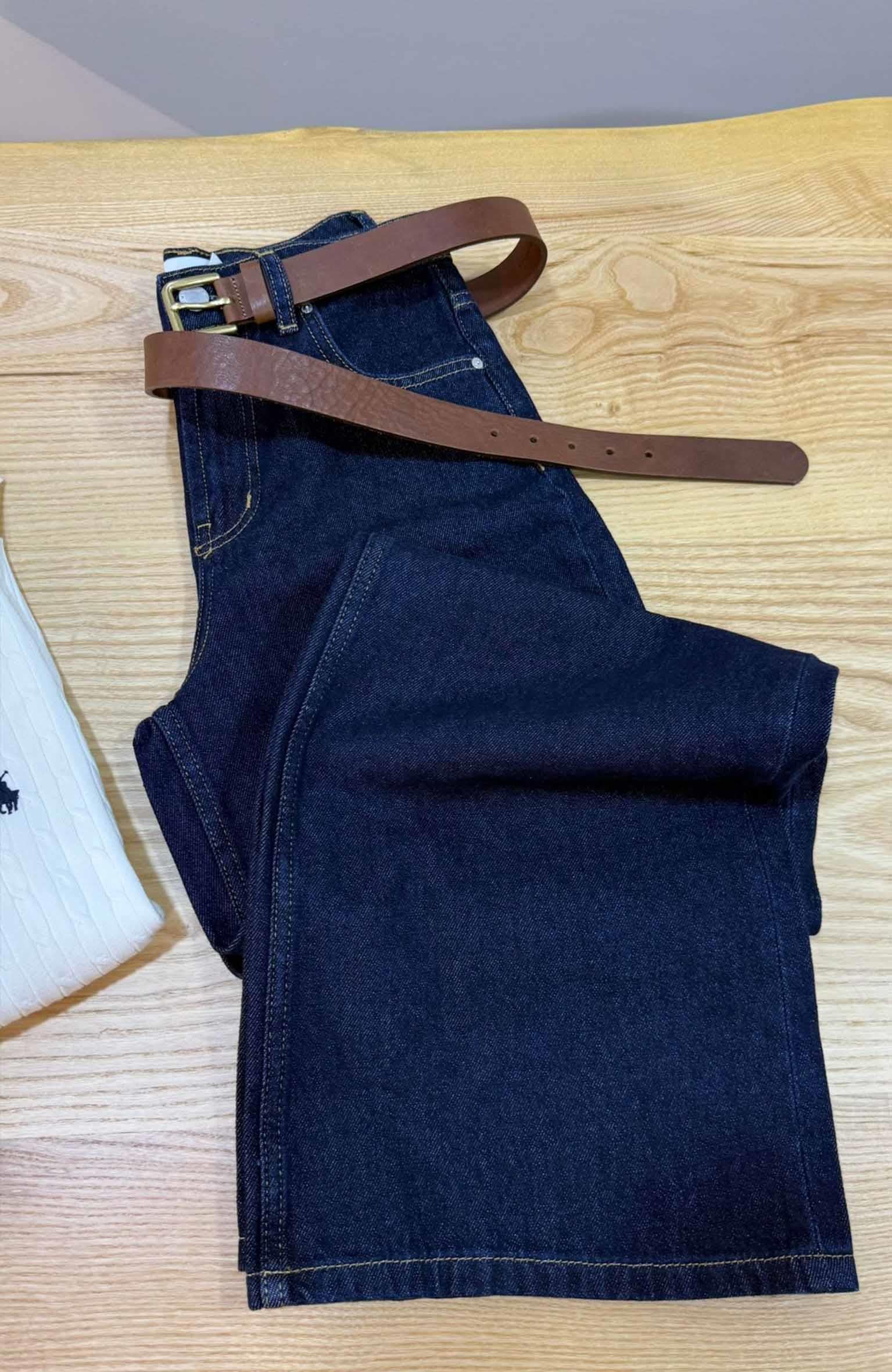 K3561 KONTRAST DİKİŞLİ KOYU LACİVERT JEAN