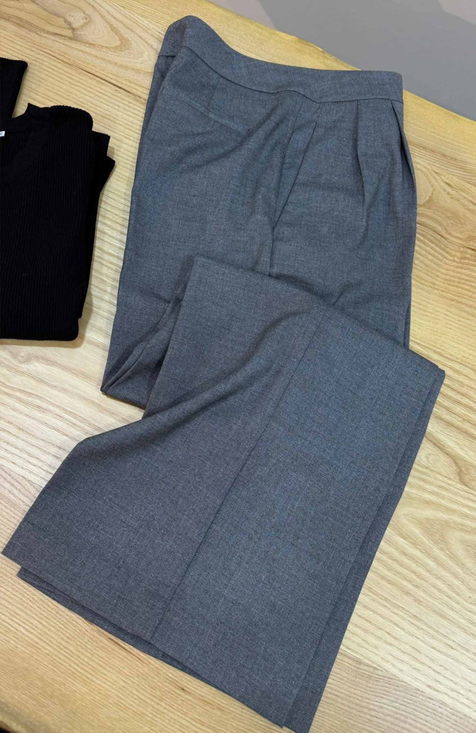 K3614 GRİ KUMAŞ PANTOLON