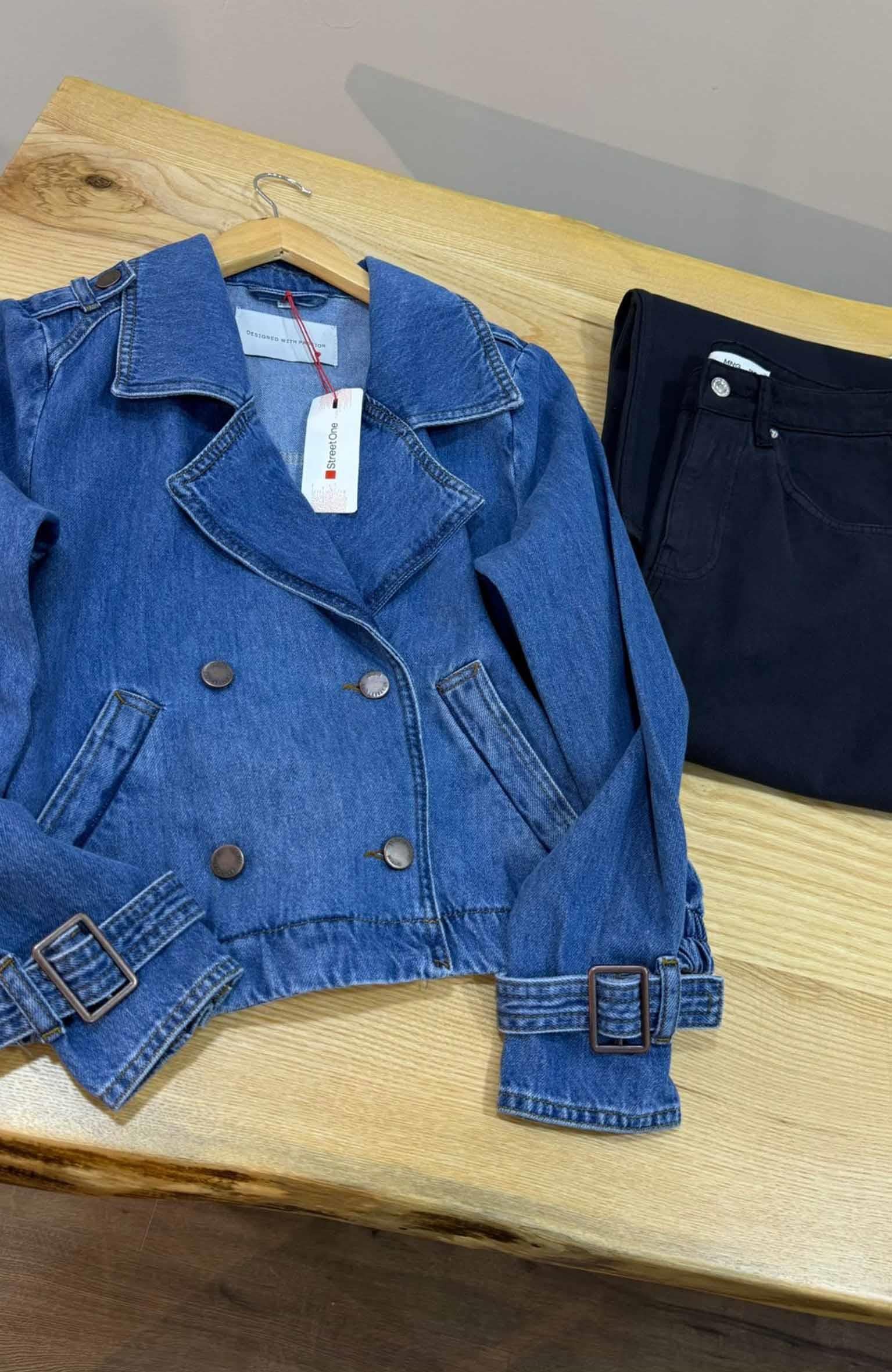 K3760 S.ONE KRUVAZE MAVİ DENİM CEKET