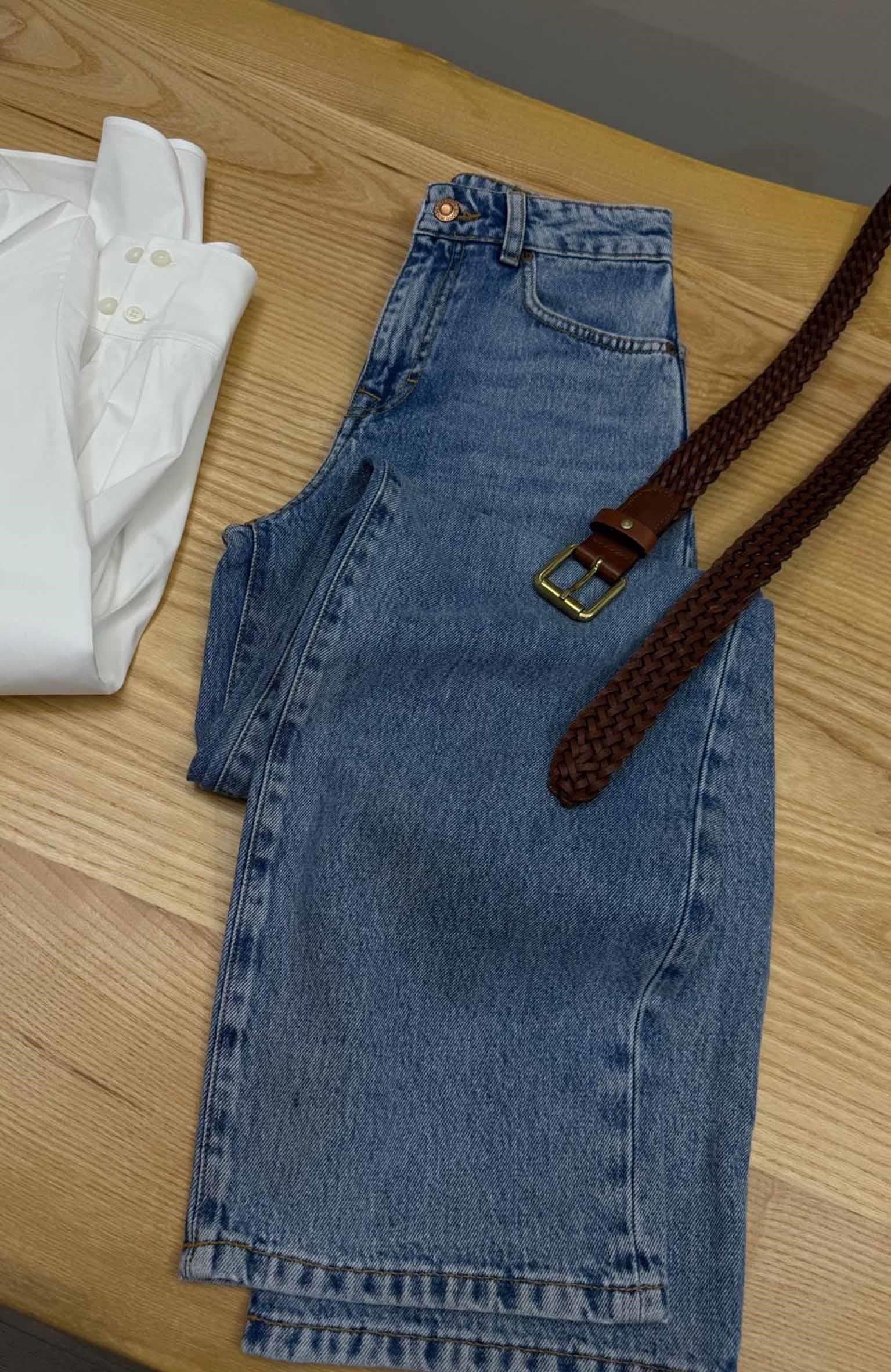 K3786 SPRDRY WİDE LEG MAVİ JEAN