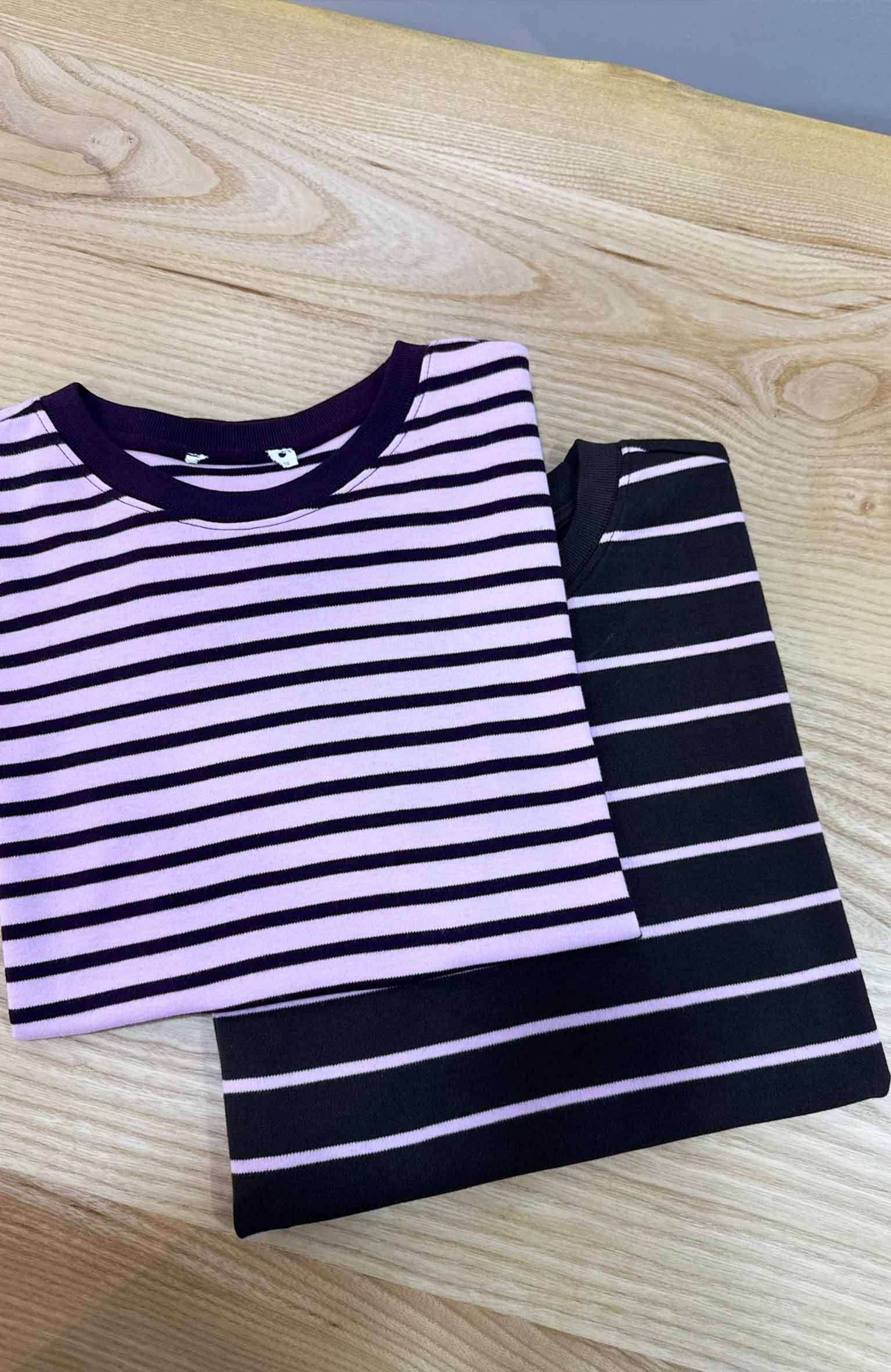 K3815 R.VED ÇİZGİLİ BASİC T-SHIRT