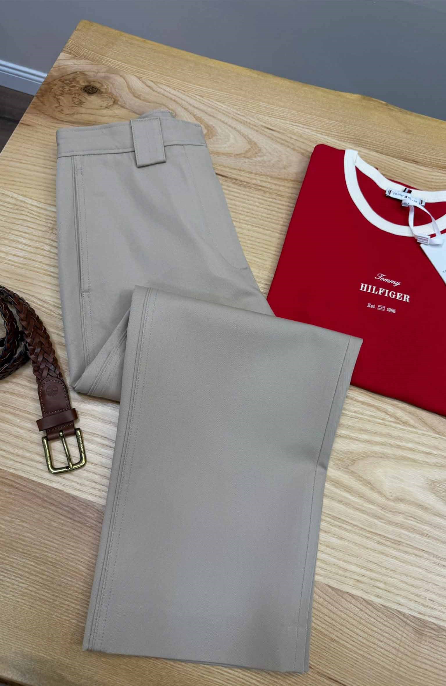 K3840 C.OS YANDAN CEPLİ CROP BEJ PANTOLON