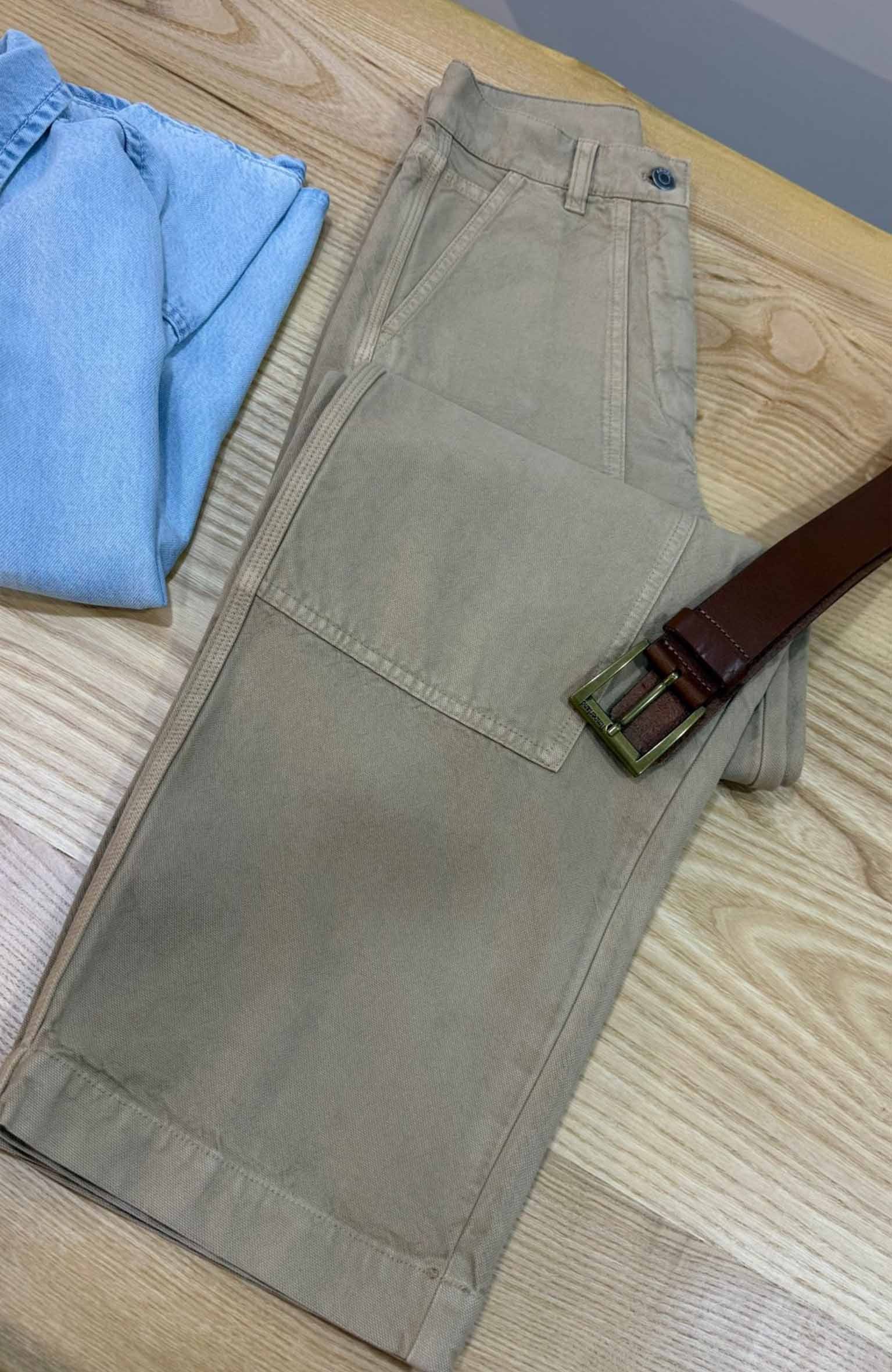 K3850 ARKT SÜTLÜ KAHVE DİKİŞ DETAYLI PANTOLON