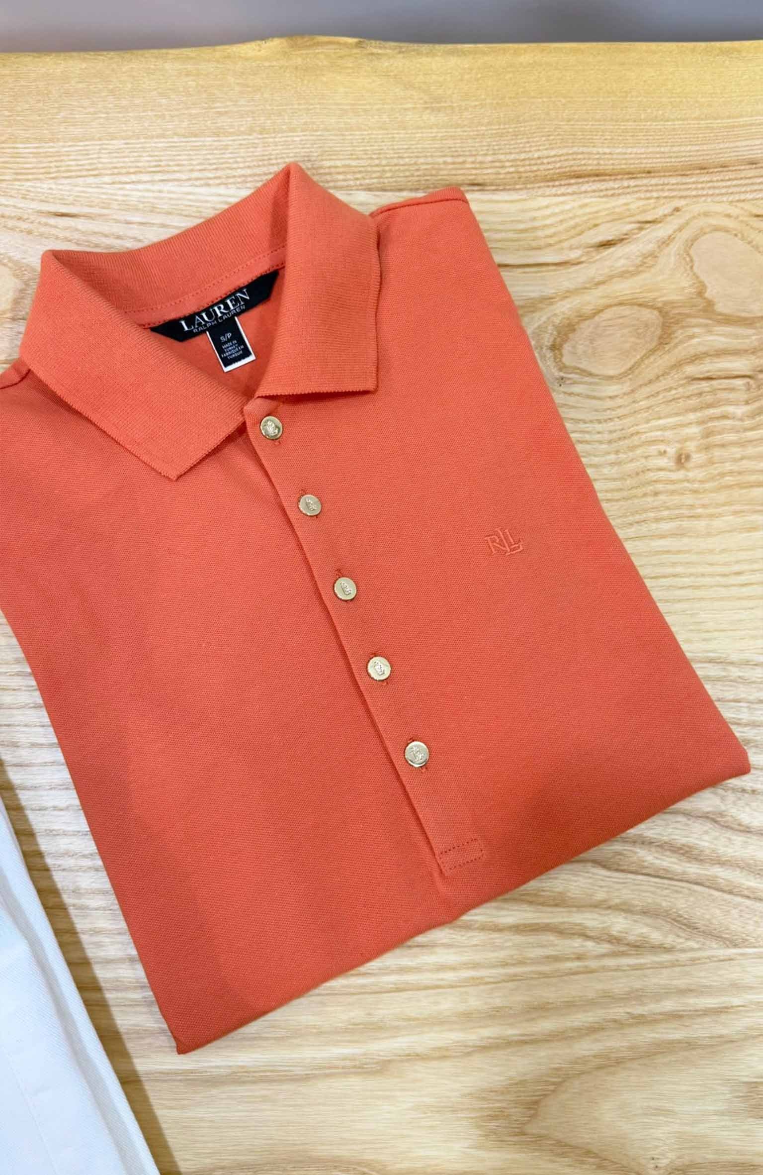 K3858 RLL METAL DÜĞMELİ KİREMİT T-SHIRT