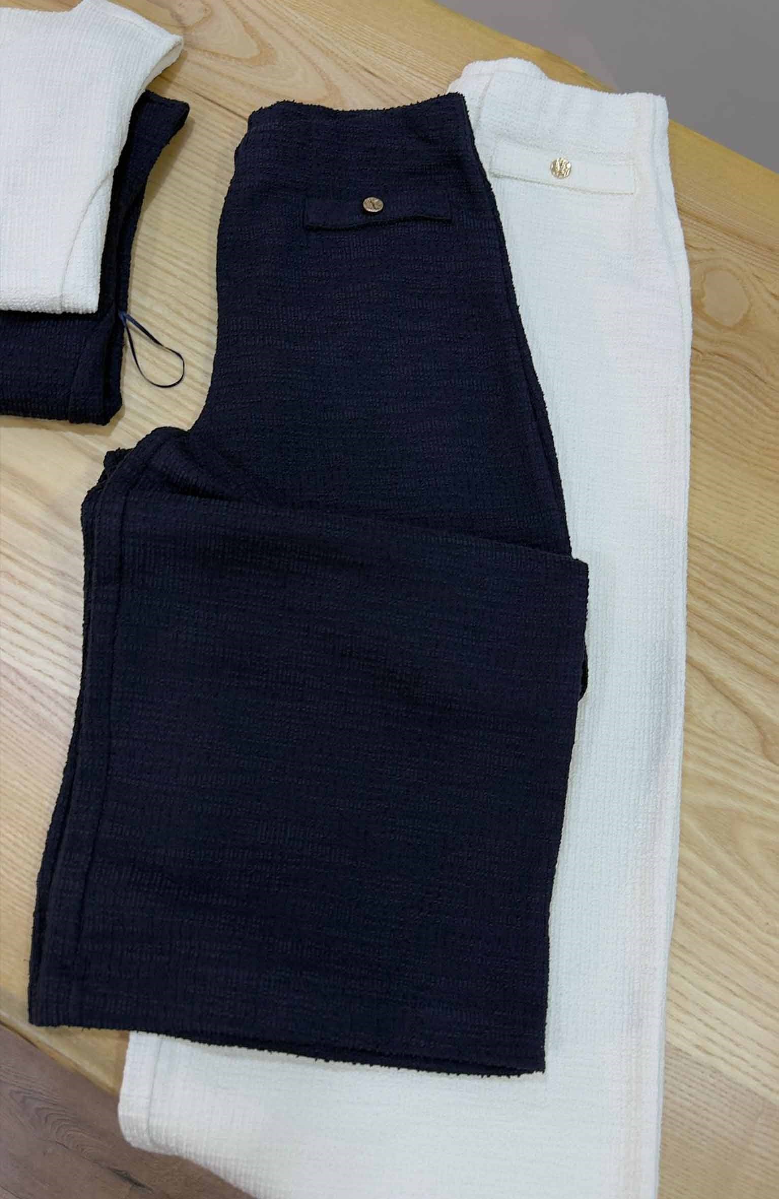 K3927 GOLD DÜĞMELİ WİDE LEG TÜVİT PANTOLON