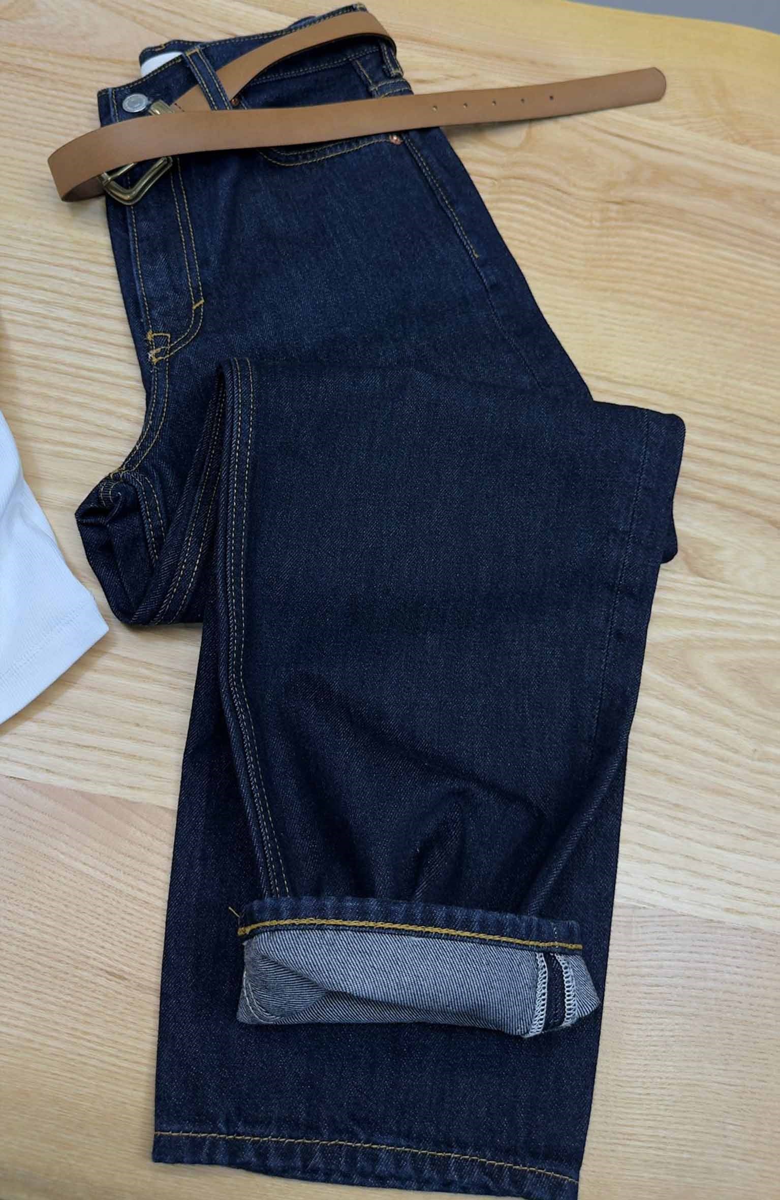 K3932 C.OS TABA DİKİŞLİ KOYU LACİVERT ANKLE JEAN