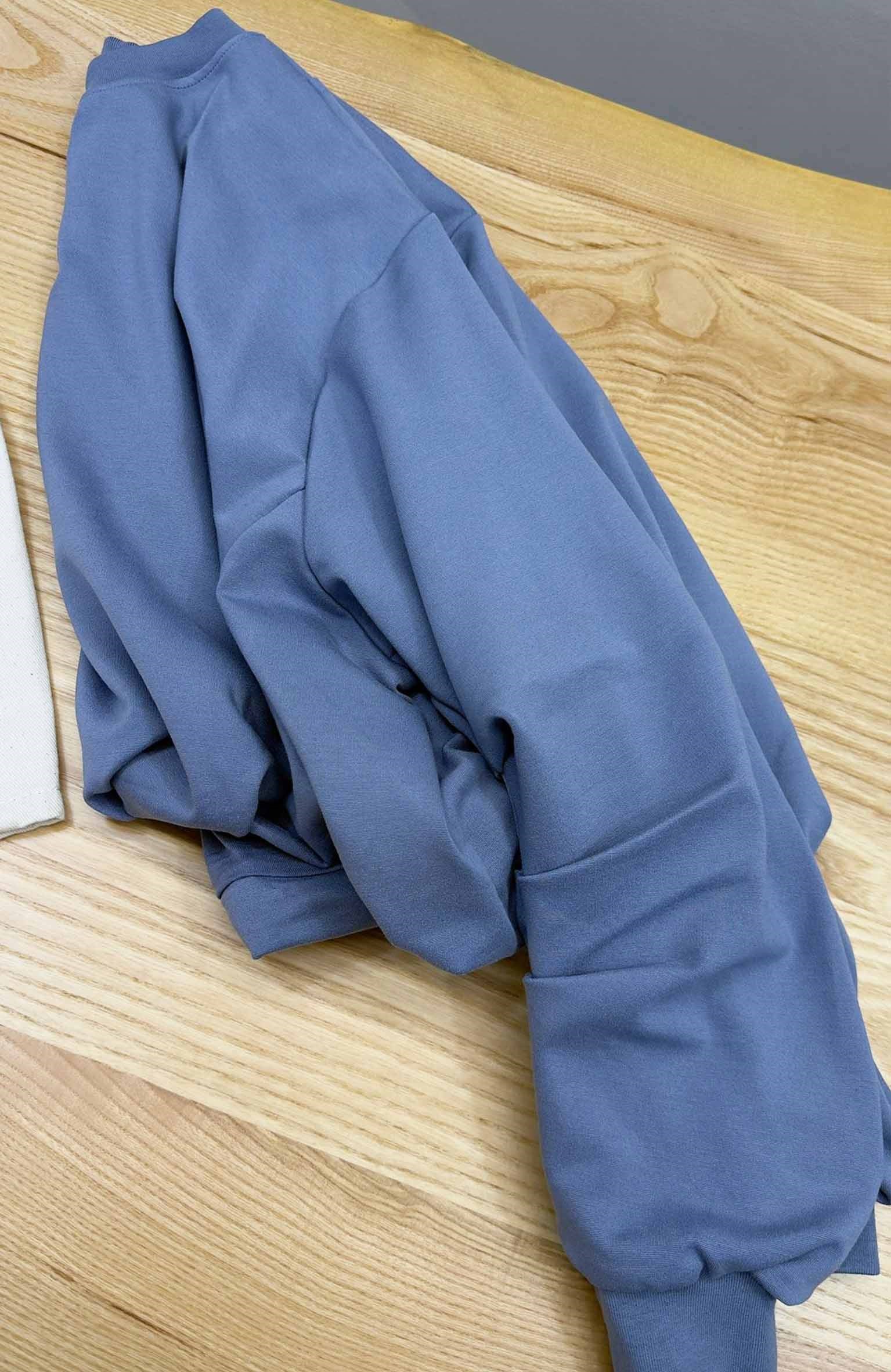 K3949 C.OS MAVİ VİSKOS SWEAT