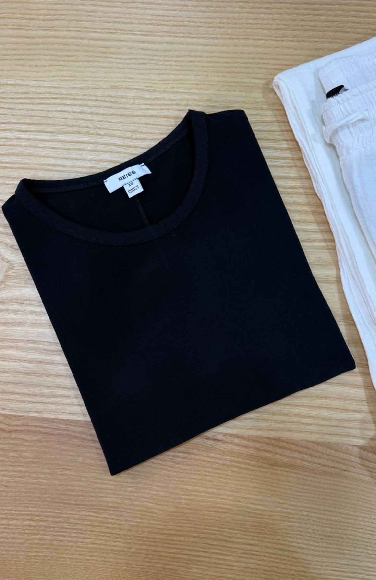 K4037 RE.IS PAMUKLU SİYAH T-SHIRT