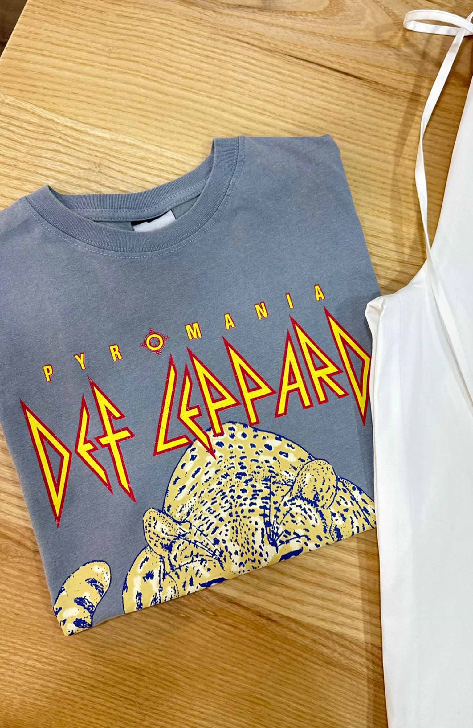 K4076 BASKILI YIKAMALI İNDİGO T-SHIRT