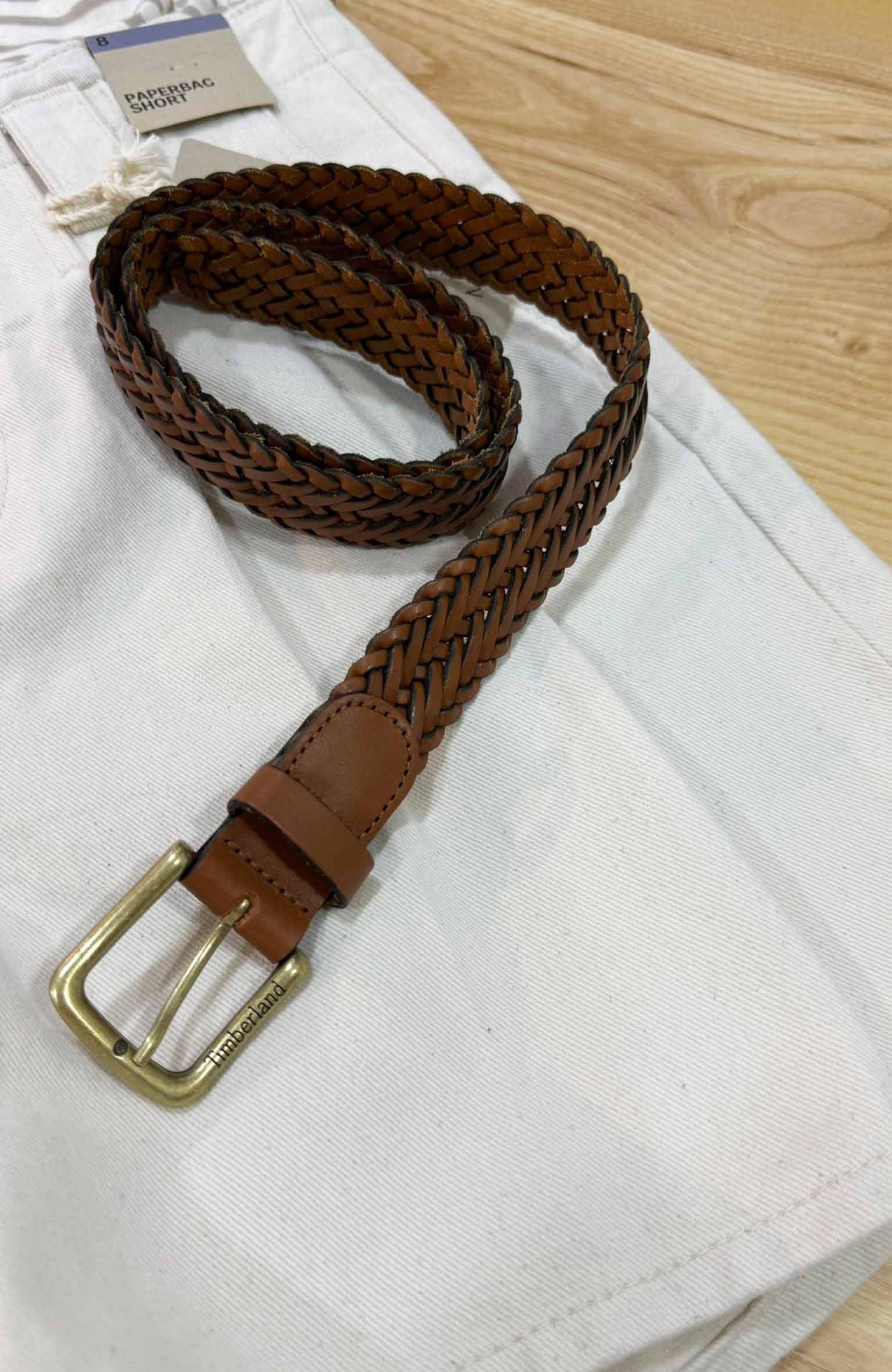 K4115 HAKİKİ DERİ TABA ÖRGÜ KEMER