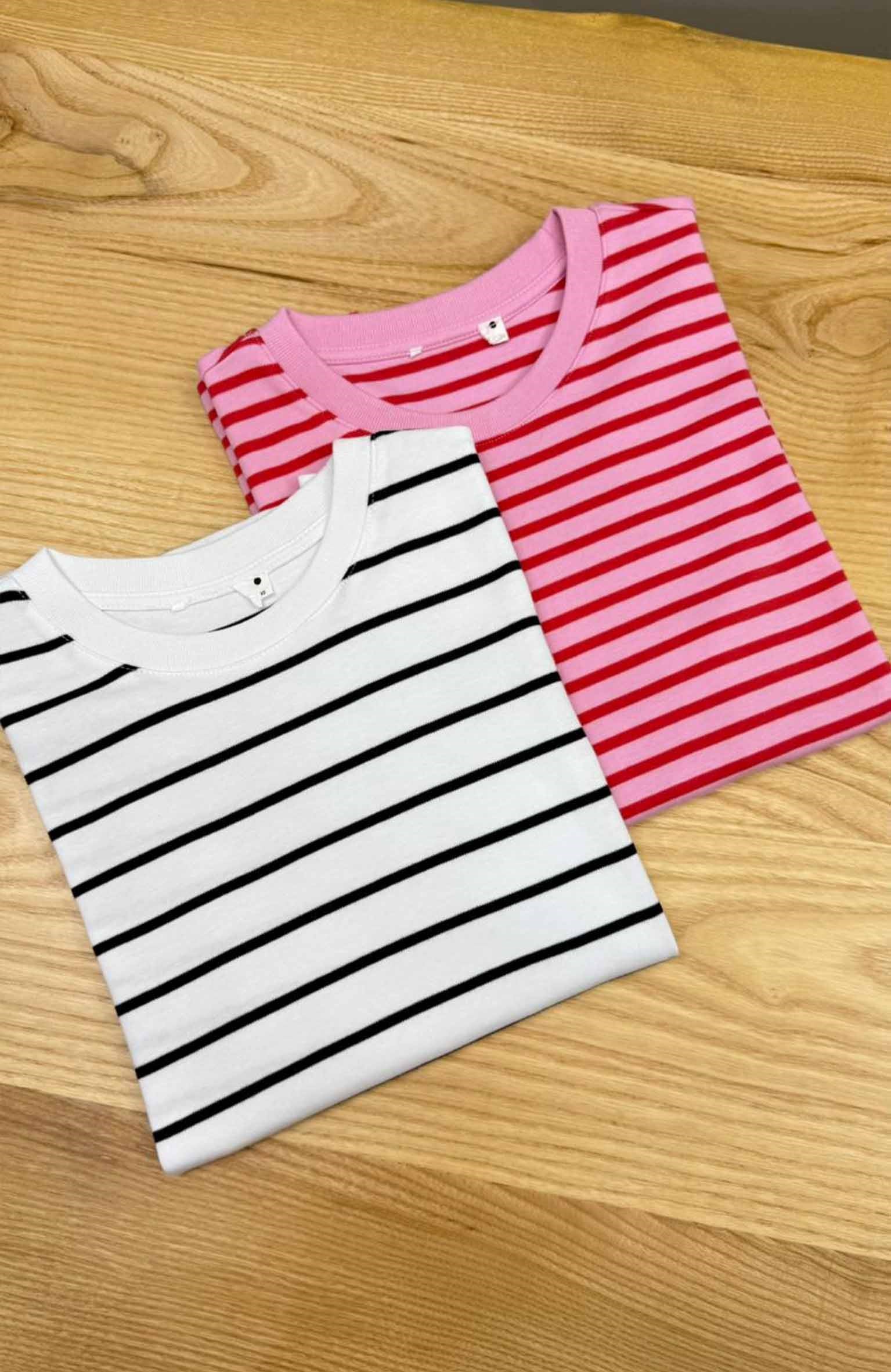 K4163 R.VED ÇİZGİLİ T-SHIRT